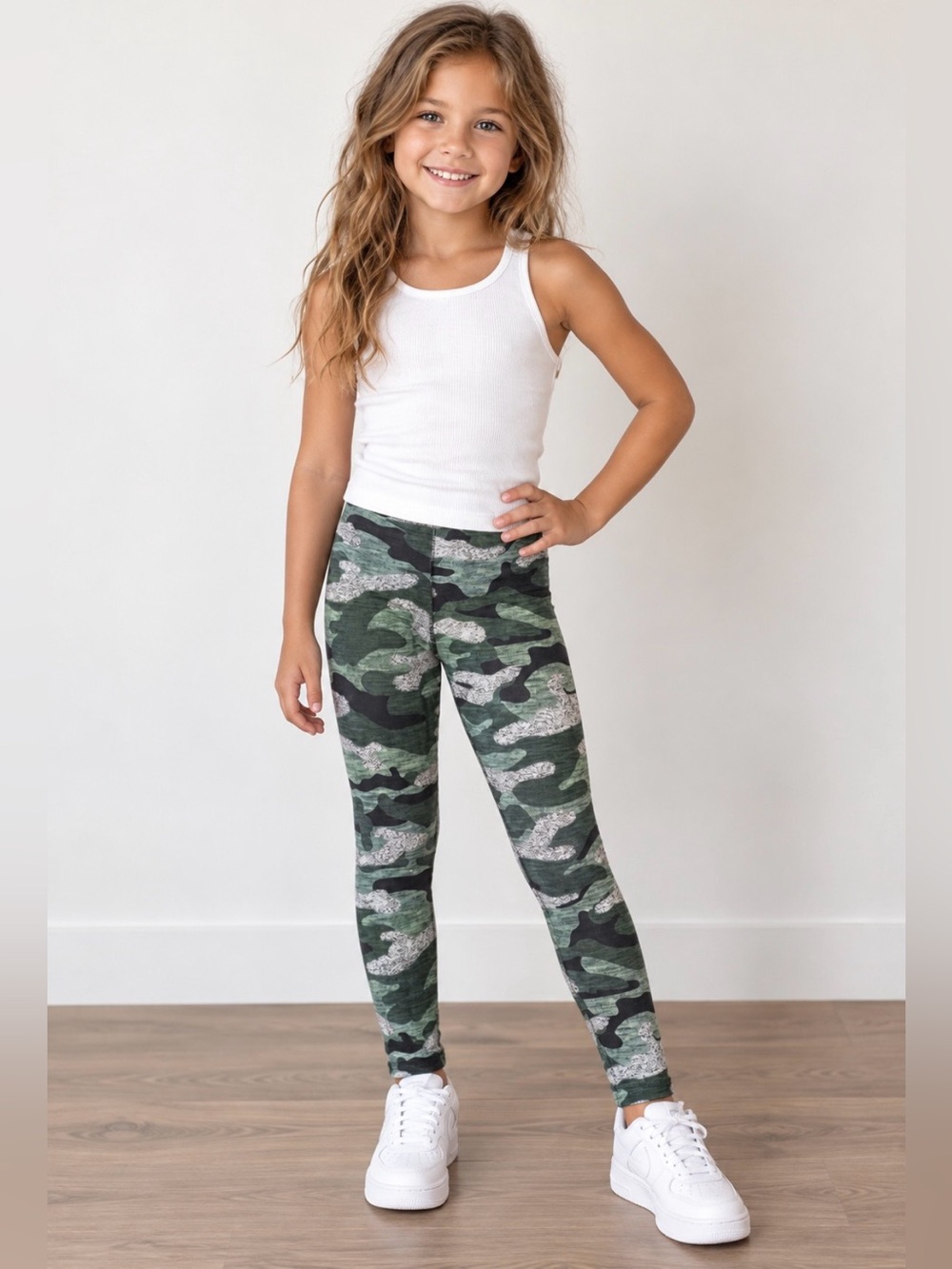 NWT Terez Girls Glitter Camo Leggings